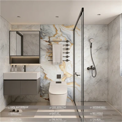 Panel Wal Cawod Tafod a Groove